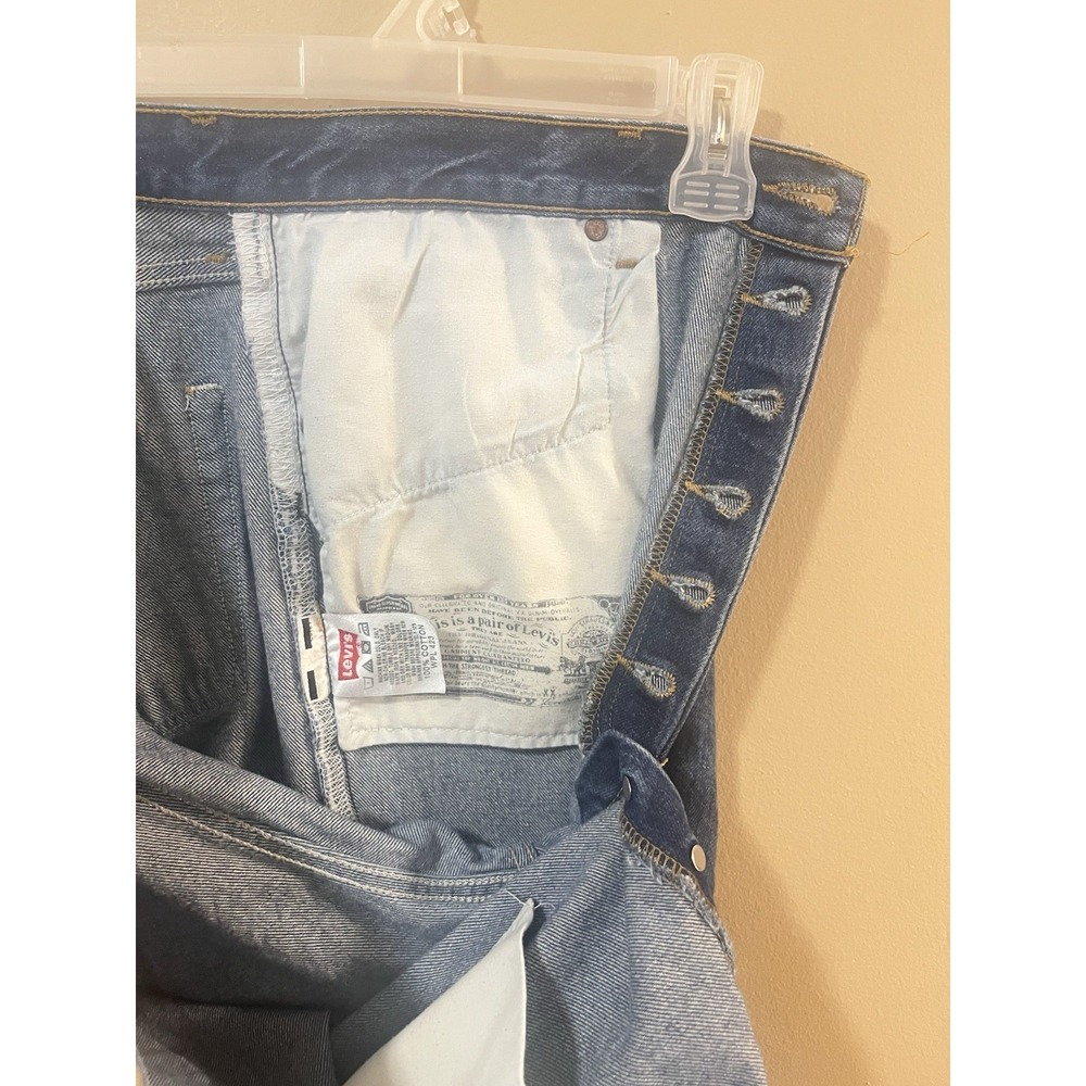 VTG Y2K 2009 Levis 501 Jeans Men 38x31‎ Rigid Indigo Shrink to Fit Raw Mexico - Picture 9 of 11